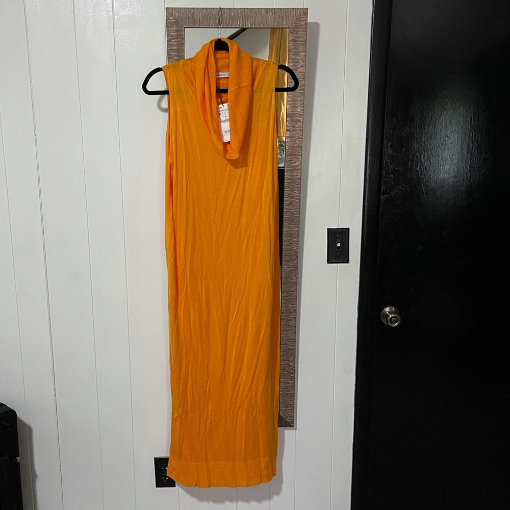 NWT Zara turtleneck sleeveless dress